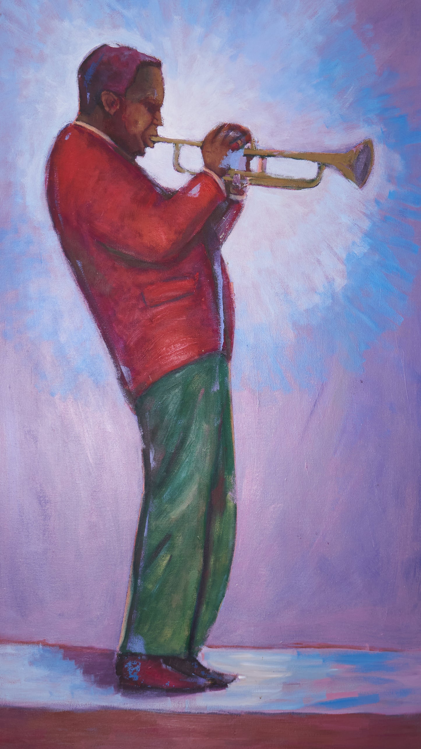 Trumpet Player Red Jacket